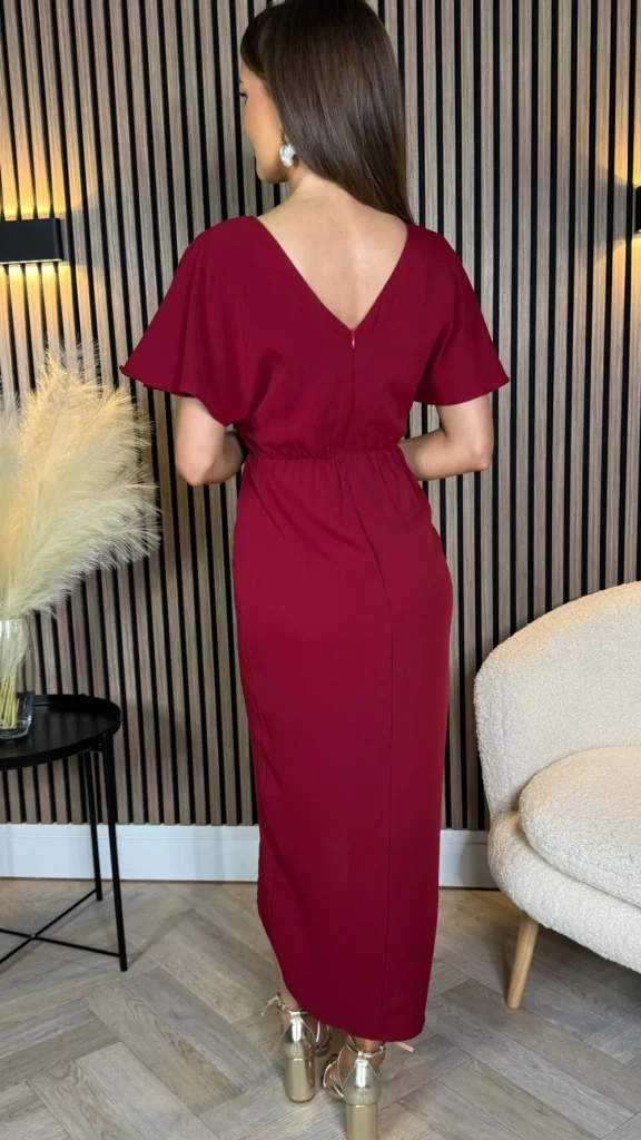 GIRL IN MIND Going Out Dresses | Occasion Dresses^Tasmin Red Wrap Over Style Midi Dress