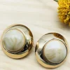PARIS FASHION SHOPS Jewellery^Teresa Gold & Beige Detail Earrings