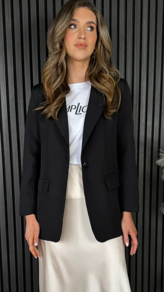 ESTEE BROWN Blazers^Toni Black Oversized Blazer