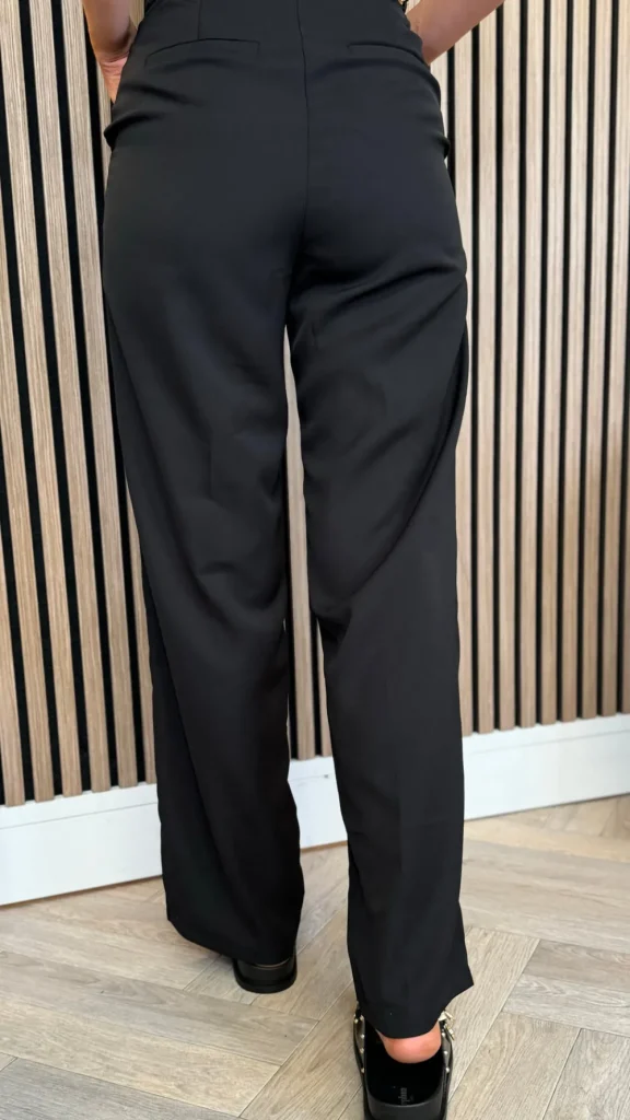 JCD KOOLOOK Trousers^Tressie Black Straight Leg Trousers