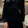 COPPEROSE Going Out Dresses | Occasion Dresses^Triana Black Velvet V Neckline Mini Dress