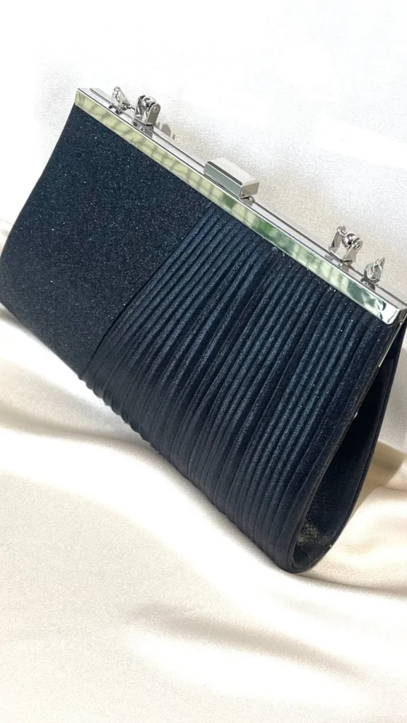 PARIS FASHION SHOPS Bags^Trisha Black Glitter Detail Clutch Bag