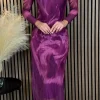 COPPEROSE Fitted Dresses | Going Out Dresses^Unabelle Purple Printed Square Neckline Midi Dress