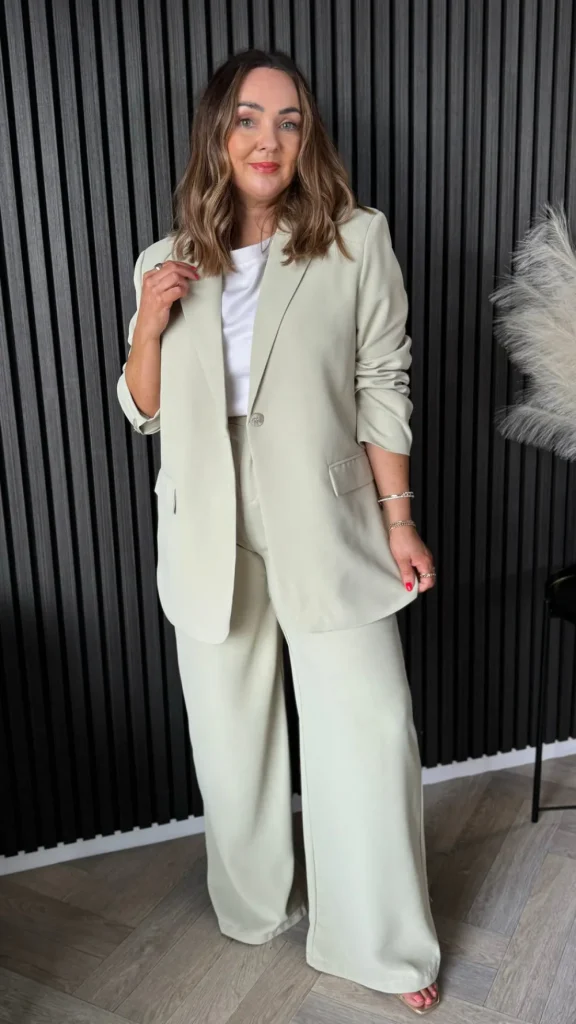 FEELKOO Blazers^Verona Light Green Oversized Blazer
