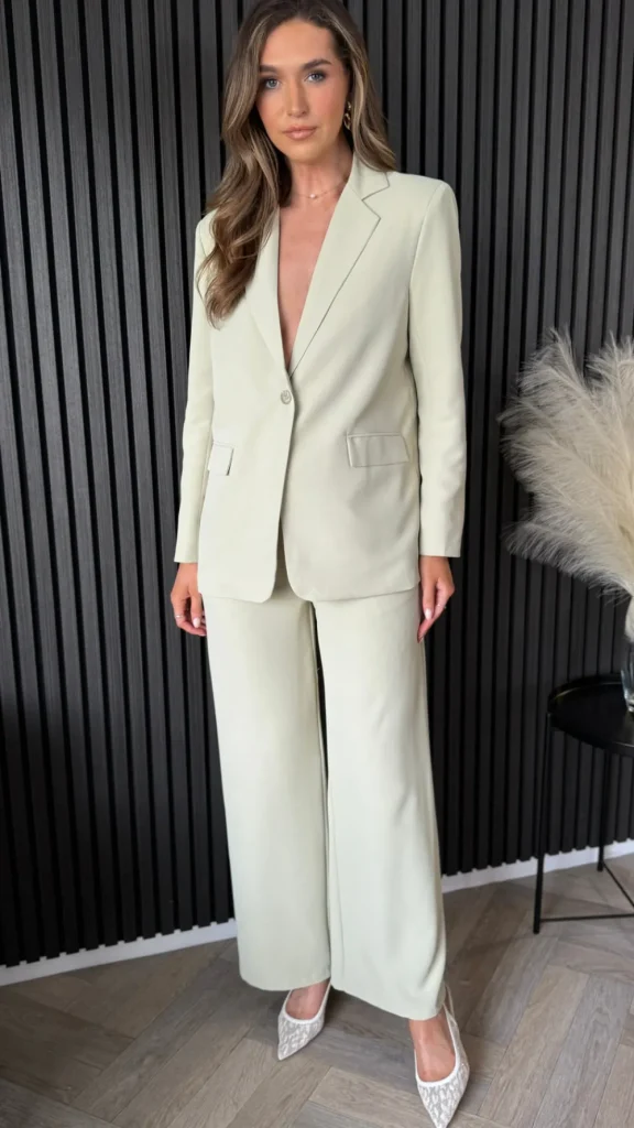 FEELKOO Blazers^Verona Light Green Oversized Blazer