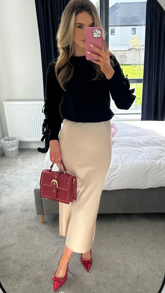 COPPEROSE Skirts & Shorts^Yaella Beige Midi Skirt