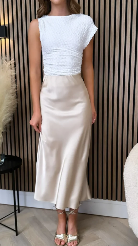 COPPEROSE Skirts & Shorts^Yaella Beige Midi Skirt