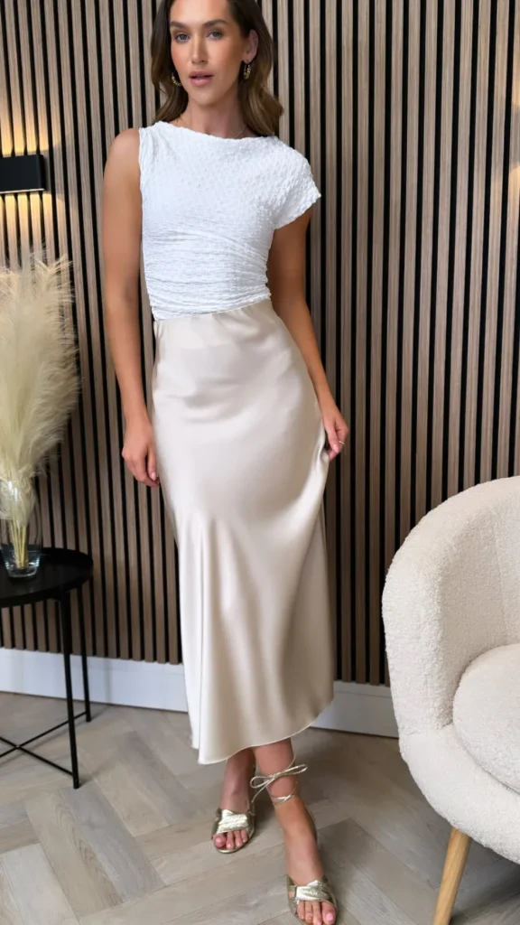 COPPEROSE Skirts & Shorts^Yaella Beige Midi Skirt