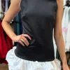 LORIANE Going Out Dresses | Occasion Dresses^Yvette Black With White Bubble Hem Mini Dress